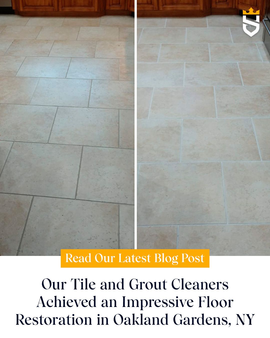 Our Tile and Grout Cleaners Achieved an Impressive Floor Restoration in Oakland Gardens, NY
