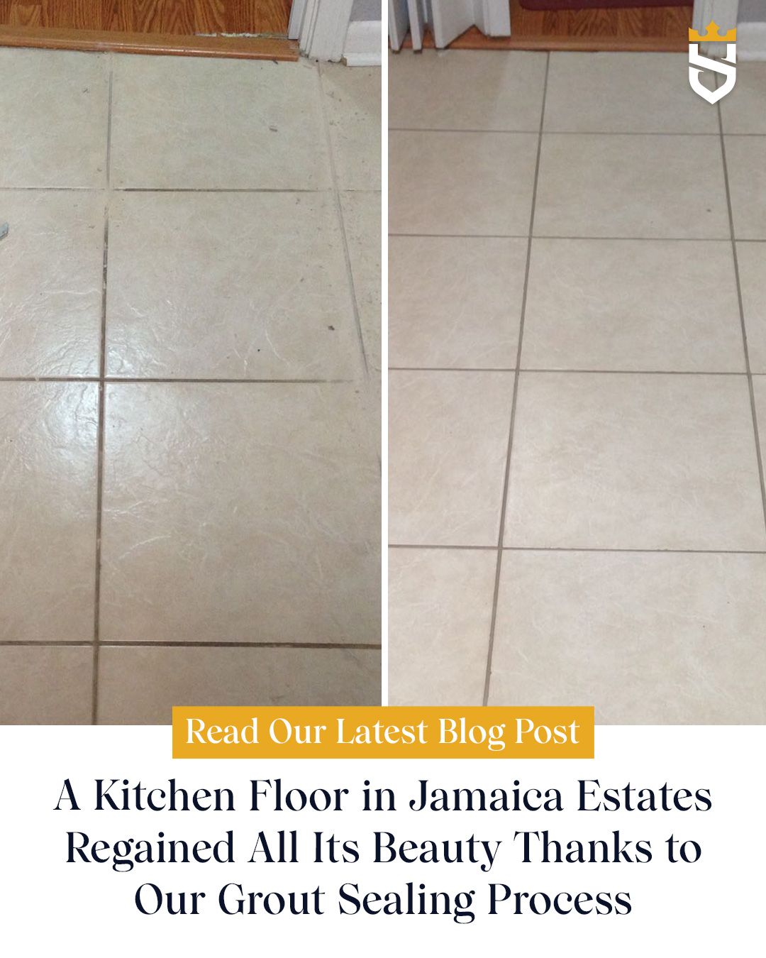 A Kitchen Floor in Jamaica Estates Regained All Its Beauty Thanks to Our Grout Sealing Process
