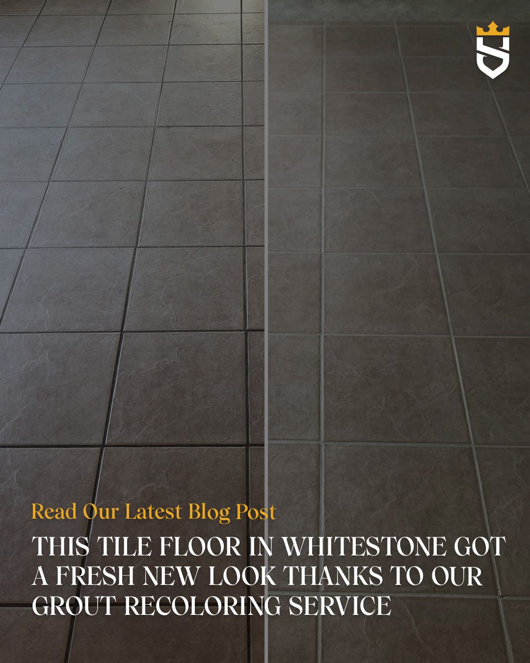 This Tile Floor in Whitestone Got a Fresh New Look Thanks to Our Grout Recoloring Service
