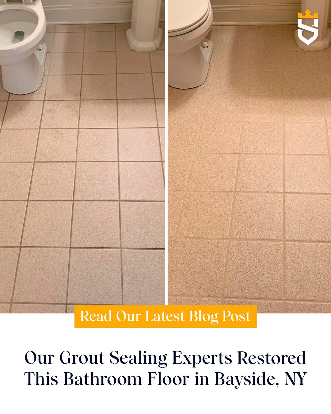Our Grout Sealing Experts Restored This Bathroom Floor in Bayside, NY